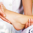 Foot treated by podiatrist in Perth